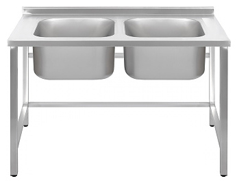 Ванна моечная Luxstahl ВМ2 12/6/8.5 (0.8) без фартука