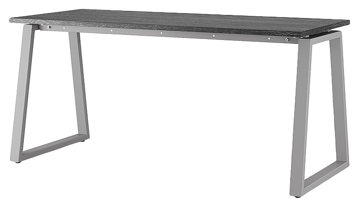 Стол офисный КОБОР TR-180/80 aluminum/glazed