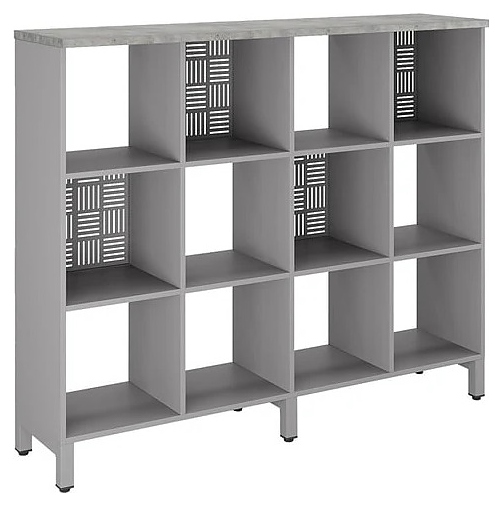 Стеллажная система КОБОР SQ-3Х4 aluminum/chicago