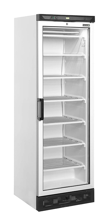 Шкаф морозильный TEFCOLD UFFS371G 300 л  595х640х1840 мм (со стеклом), белый