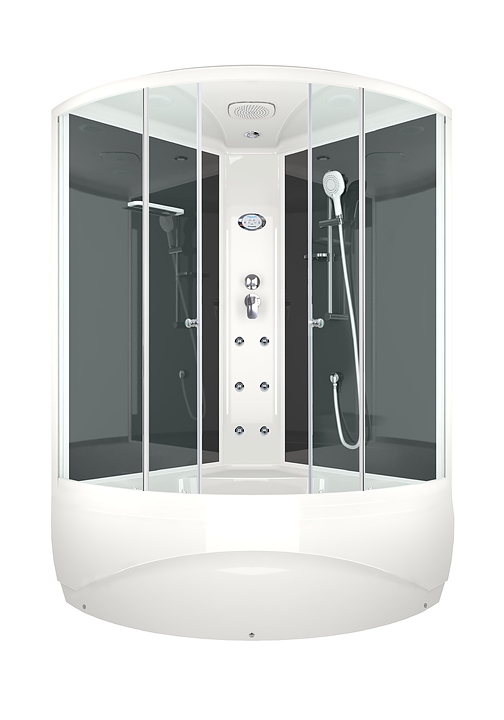 Душевая кабина с гидромассажем и блоком управления Domani-Spa Vitality high DS01V1212HBCl10 120х120 см