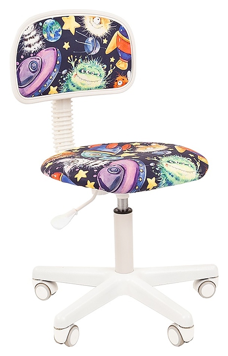 Кресло детское Chairman KIDS 101, белый каркас, рисунок «НЛО»