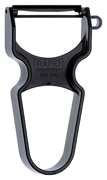 Нож для чистки картофеля Giesser 8249 rap L=4 см (нерж. сталь / пластик) с черной рукояткой