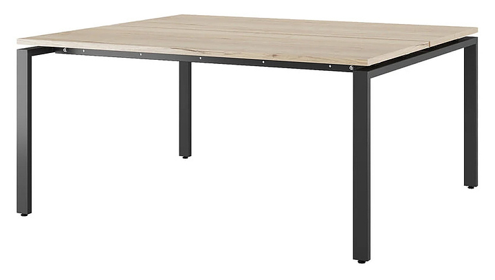 Стол офисный КОБОР P/2-120/140 black/natural