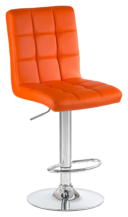 Стул барный DOBRIN 5009-LM KRUGER (оранжевый, хромированная сталь)