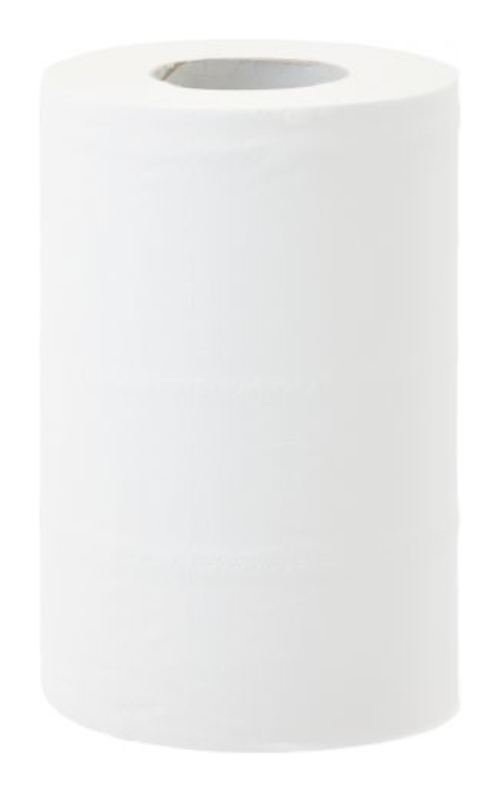 Полотенца бумажные Merida TOP MINI 2-слойные, с центр. вытяжкой, супербелые (12х70 м)