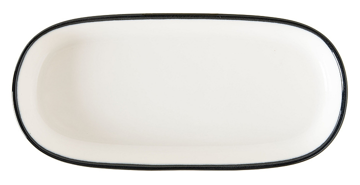 Блюдо для подачи Bonna Линеа Черный Хюгге 77988 140х65 мм
