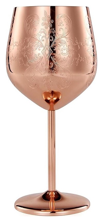 Рюмка коктейльная P.L. Barbossa 81222535 Versailles B'Guys 500 мл d=9,5/7,5 см h=21 см (нерж. сталь) медная с рисунком