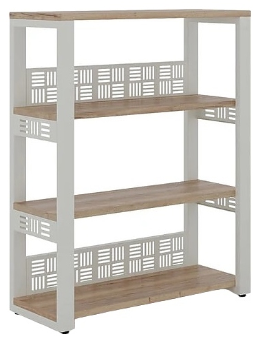 Стеллаж открытый КОБОР ST3-140/36 white/natural