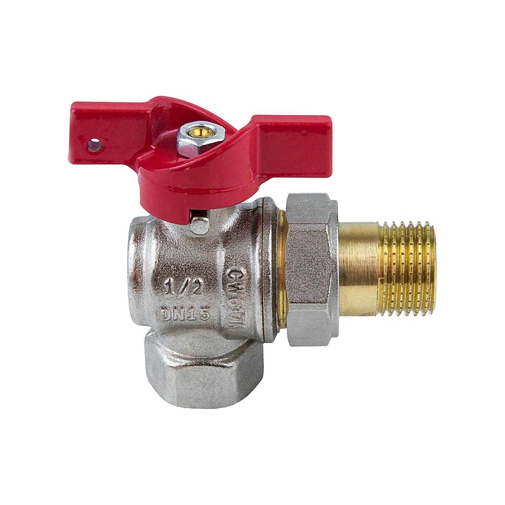 Кран шаровой угловой Aquasfera 007-7403, ДУ 15, PN 4 МПа, 1/2