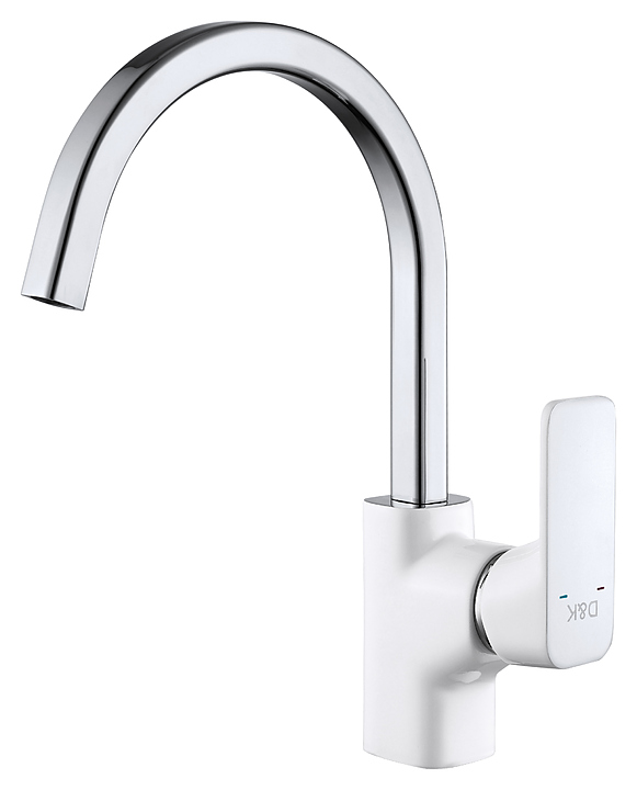 Смеситель для кухни D&K Berlin Steinbeis DA1432416 белый, хром