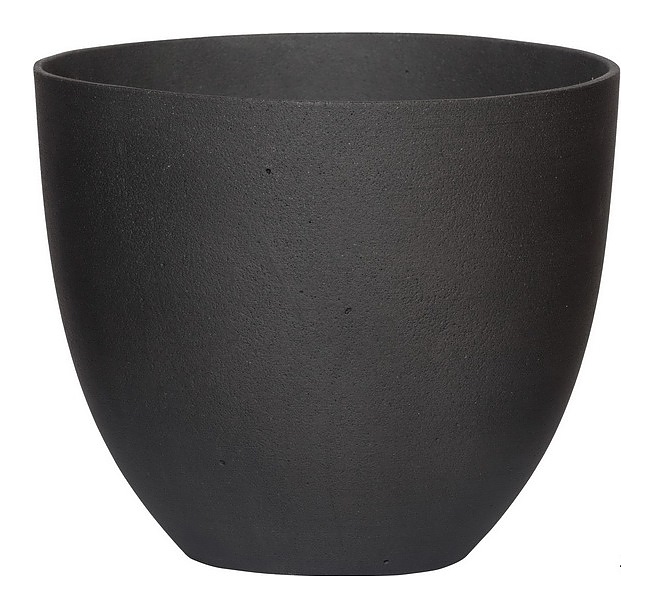 Кашпо Pottery Pots Coral (25х21 см) черное