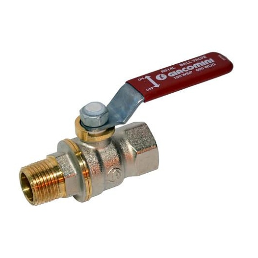 Кран шаровой Giacomini никель R914L Ду 50 Ру35 ВР/НР полнопроходной рычаг