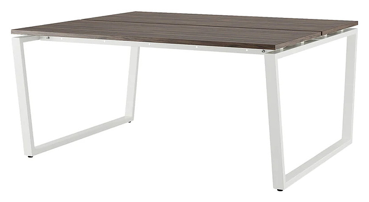 Стол офисный КОБОР OTR/2-160/120 white/charlston