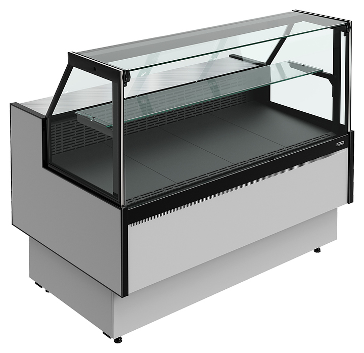 Витрина холодильная Carboma Praia 2 GC85 SM 1,5-1 версия 2.0 (с боковинами 9006-9005)