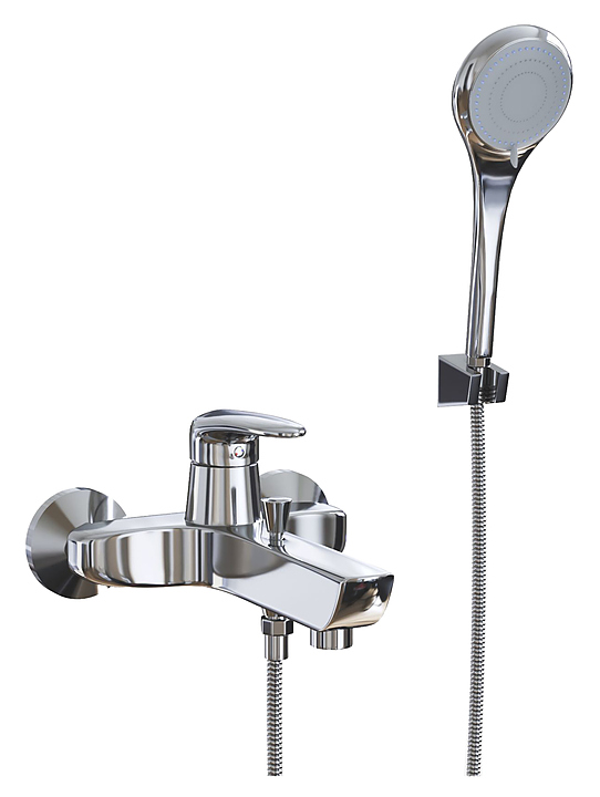 Смеситель для ванны с душем Mixline ML08-01 хром