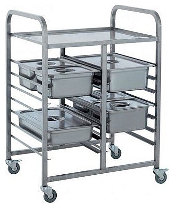 Тележка-шпилька для гастроемкостей KAYMAN СШ-13/71-А 7х2 уровней GN1/1