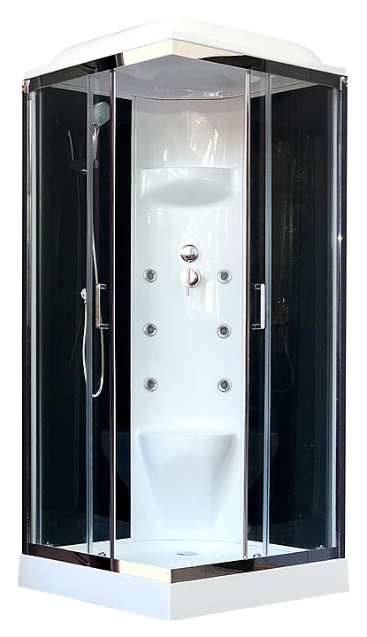 Душевая кабина с гидромассажем Royal Bath RB90HP7-BT-CH 90х90 см