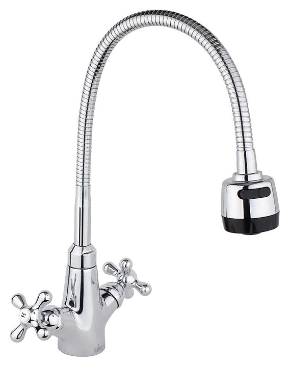 Смеситель для кухни с гибким изливом TIMO Aviator 0076F chrome, хром