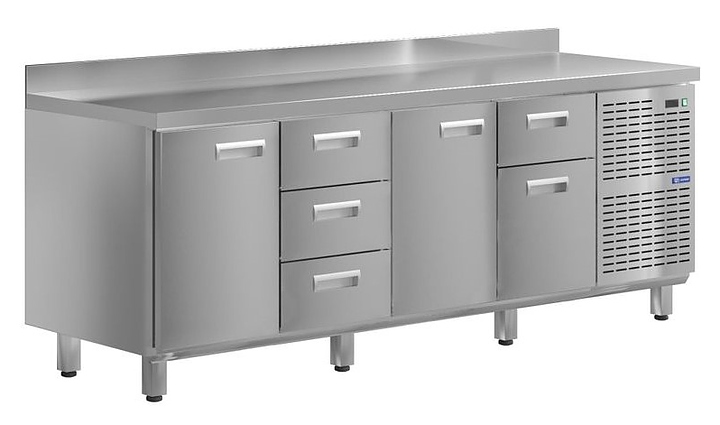 Стол холодильный KAYMAN КСХ-1314/70 (2 двери, 5 ящиков)