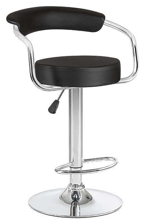 Стул барный DOBRIN 5013-LM MARTA (черный, хромированная сталь)