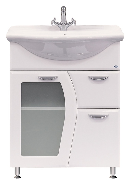 Тумба под раковину Misty Дрея-65 61,5х71,6 см, с 1 ящиком, белая