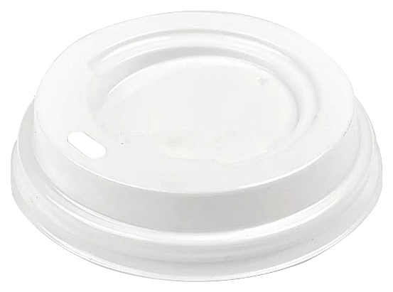 Крышка для стакана Интерпластик-2001 62 мм белая без носика (1000 шт.)