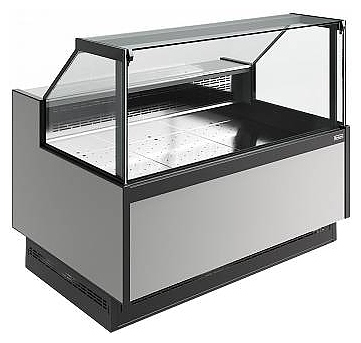 Витрина холодильная Carboma Bavaria 4 GC110 SP 1,25-1 версия 2.0 9006-9005 (без боковин)