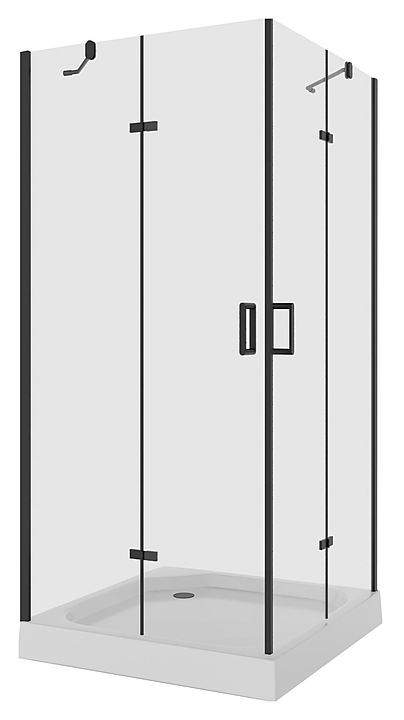 Уголок душевой Niagara NG-6814-08 BLACK 100х100х190 см