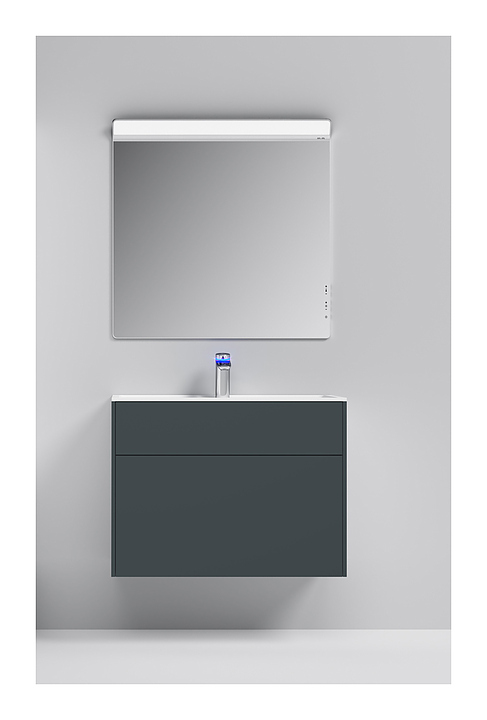 Гарнитур AM.PM Inspire 2.0 20919 80 см, 3 предмета, графит матовый