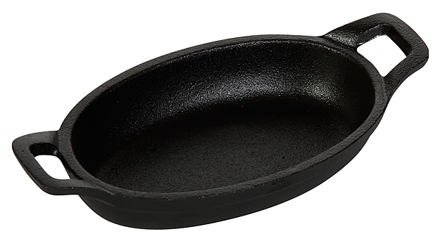 Сковорода порционная Luxstahl НЕ1959 155х95 мм, чугун, с двумя ручками