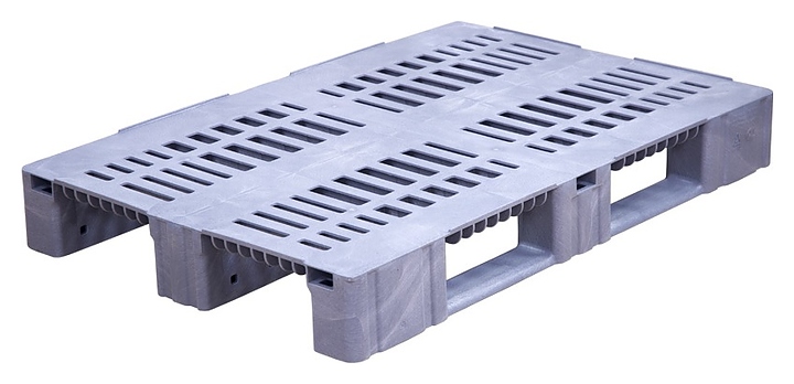 Паллет универсальный ТАРА.РУ TR 1208-3 1200х800х150 мм (перфорированный на 3 полозьях (версия 2)) красный