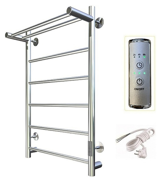 Полотенцесушитель электрический с полочкой Тругор Аспект Пэк сп 1 П 80х40 см, хром