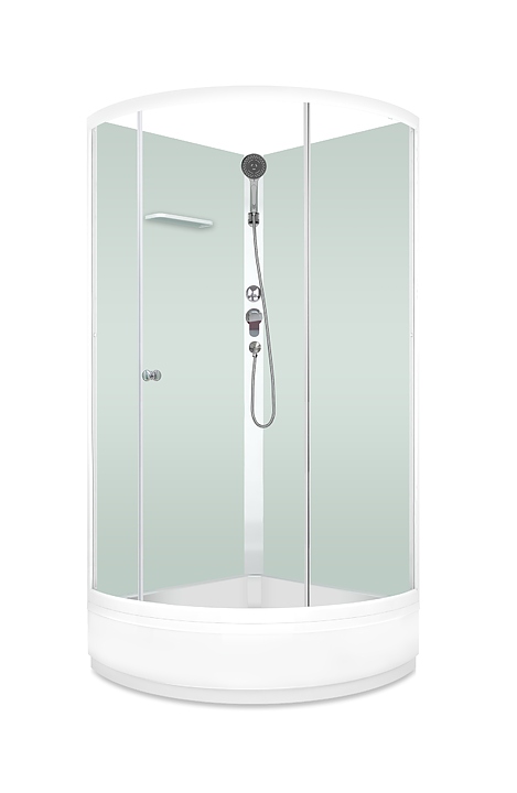 Душевая кабина без крыши Domani-Spa Simple 99 Eco mid DS01ESm99MWCl00 90х90 см