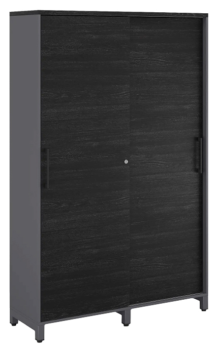 Шкаф для одежды КОБОР HG-120/60/M graphite/wood