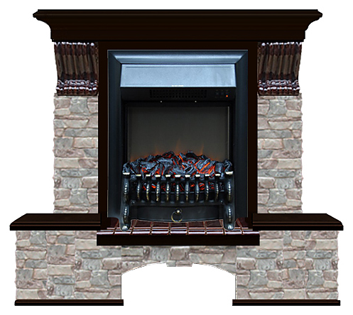 Камин Glenrich Бостон К Fobos BL ГЦ венге