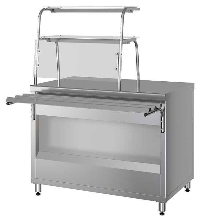 Прилавок нейтральный Марихолодмаш ПНП15 с полками