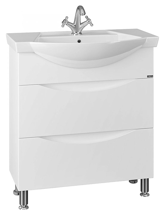 Тумба под раковину СаНта Сатурн 75 напольная, 2 ящика