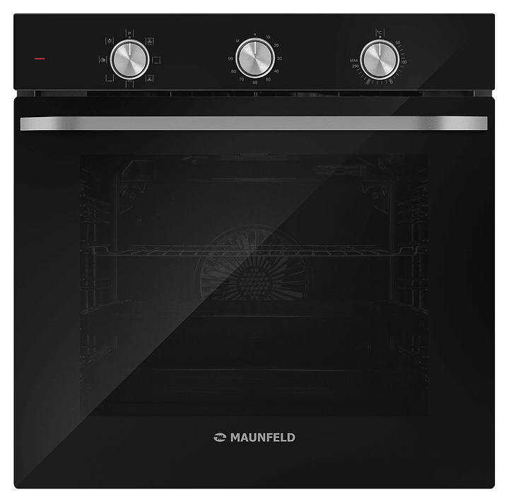 Духовой шкаф Maunfeld FEOF7871B черный / стекло с фурнитурой нерж. сталь