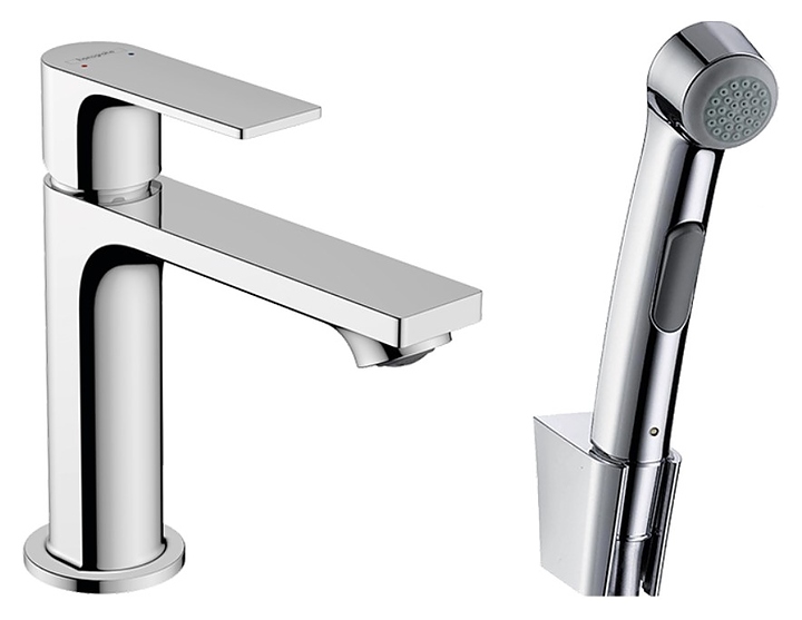 Смеситель для раковины с гигиеническим душем Hansgrohe Rebris S 110 72216000