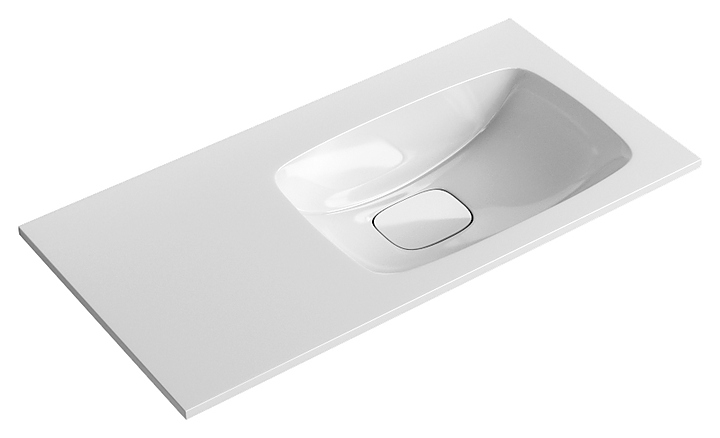 Раковина Aqwella Malaga 900R Mal.09.04.D-R 91,8x45 см, мрамор