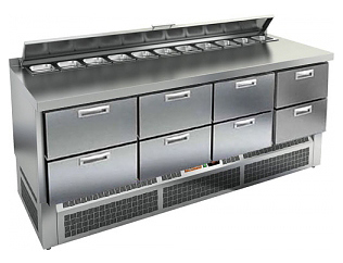 Стол для салатов HICOLD SLE2-2222GN (1/6) с крышкой