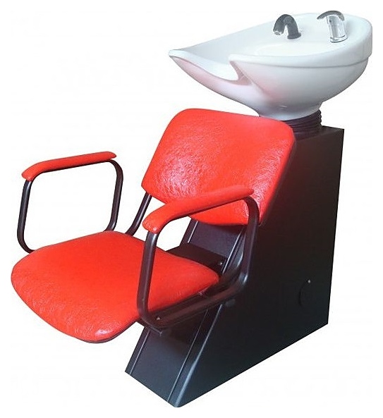 Мойка парикмахерская Имидж Мастер ЕЛЕНА с креслом КОНТАКТ красным