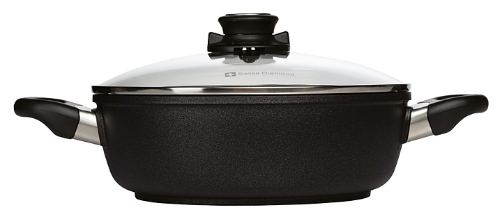 Сотейник Swiss Diamond XD 6824IC (24 см) двуручный с крышкой индукционный