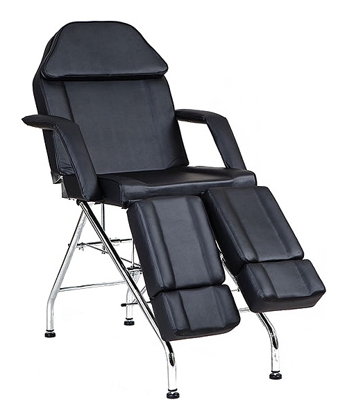 Кресло педикюрное Мэдисон&Co МД-3562, каркас хром, черное