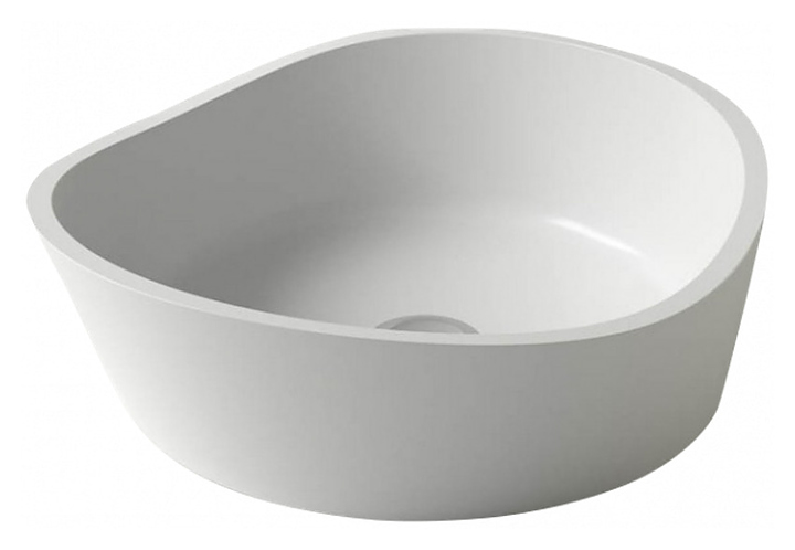 Раковина Holbi Mars Soft Rock 41х40 см, белая матовая