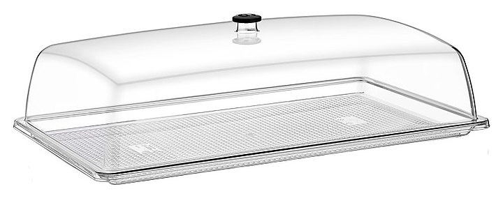 Крышка для подноса Gastroplast GF-11 GN1/1 53х32,5 см h=12,5 см (поликарбонат) прозрачная