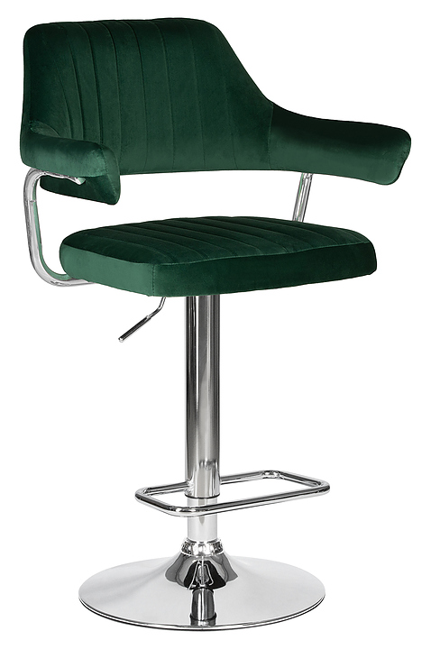 Стул барный DOBRIN 5019-LM CHARLY (зеленый велюр)