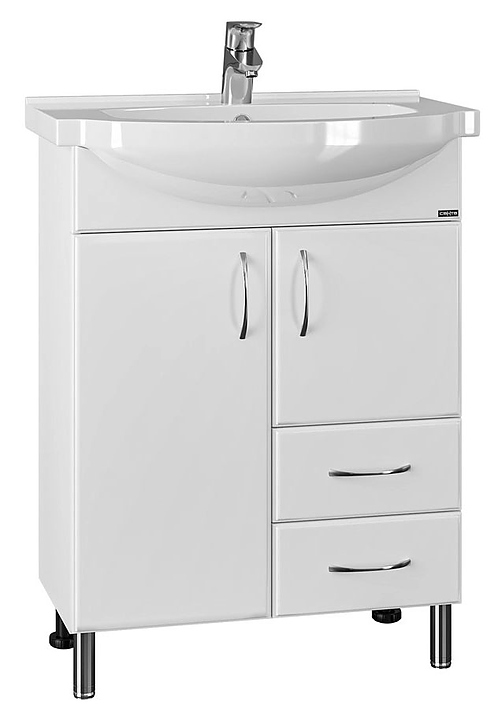 Тумба под раковину СаНта Элеганс 65 напольная, 2 ящика