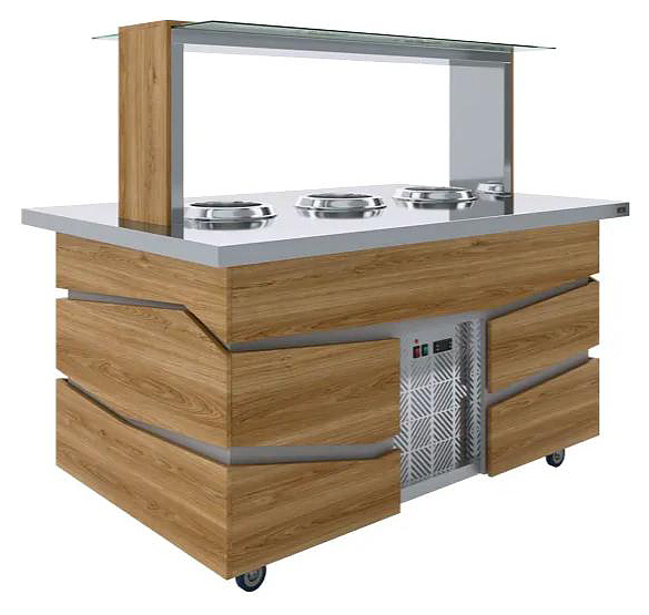 Салат-бар суповой Luxstahl Zigzag СБС-1500 Premium